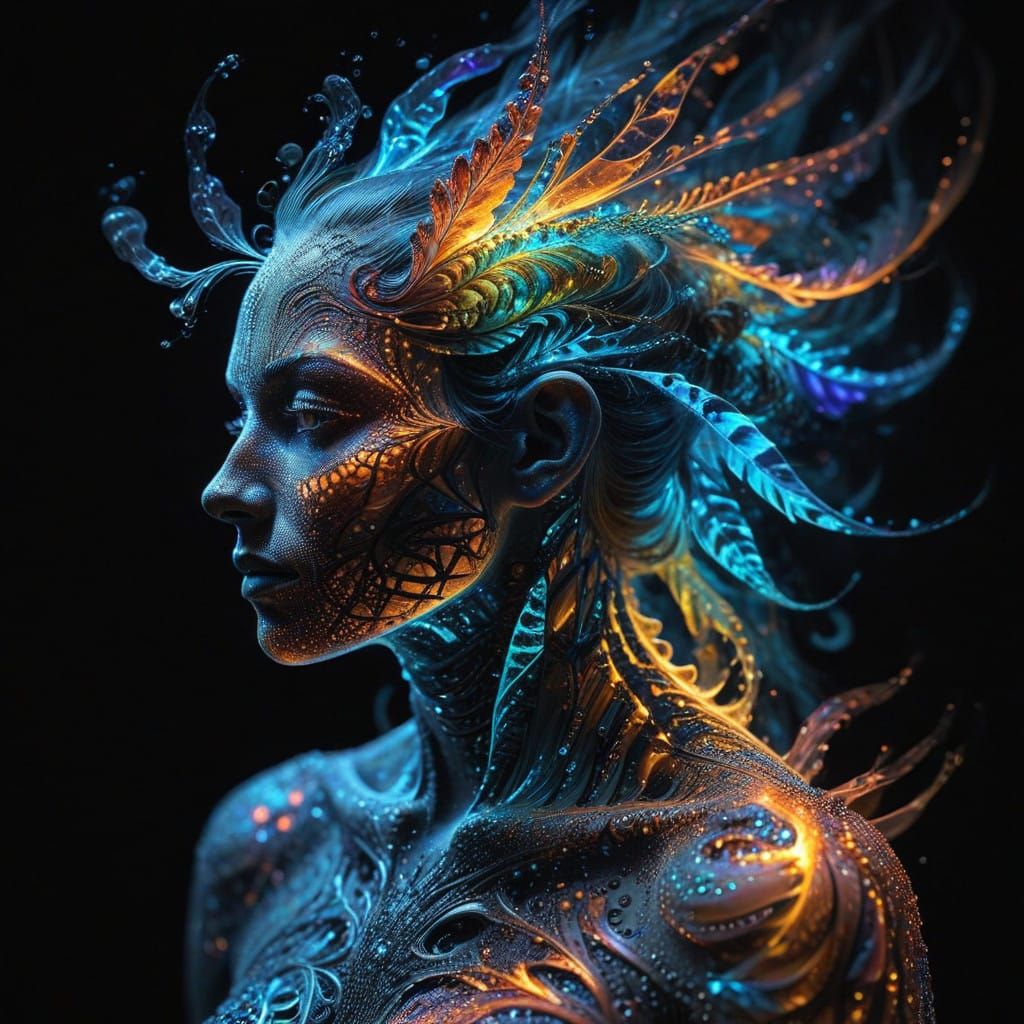 Ethereal Beauty in Prismatic Oni Light