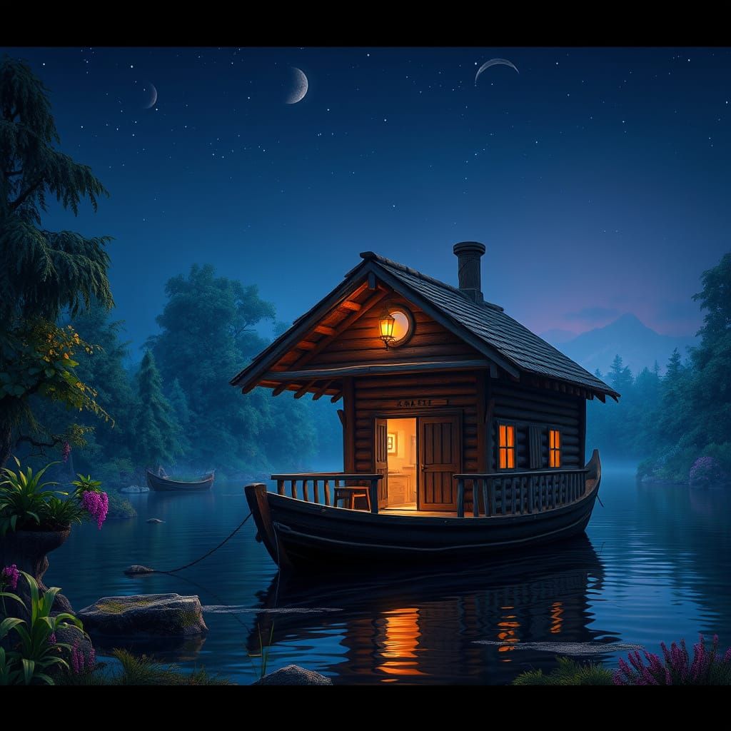 Whimsical River Retreat in Dreamlike Splendor