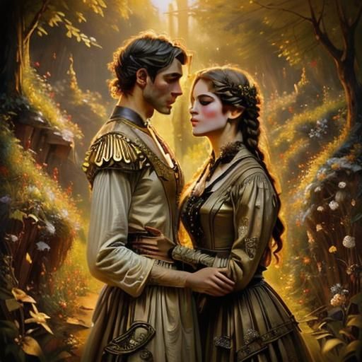 Whimsical Half-Elf Wizard in Steampunk Fantasy Cityscape