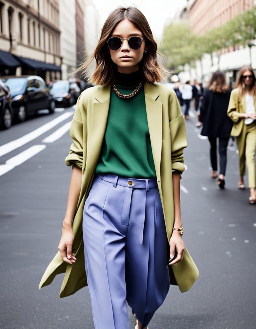 Vibrant Runway Ensemble for Fashion Week