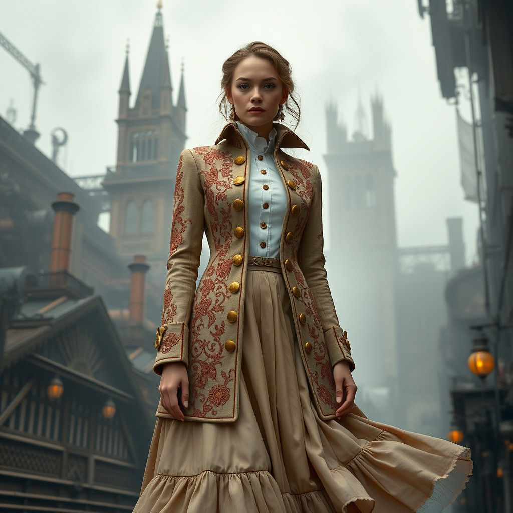 Victorian Raypunk Fashion in Ornate Style