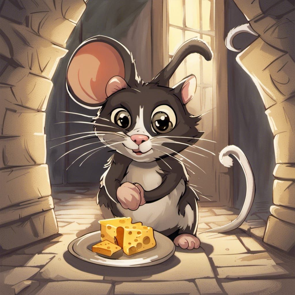 Mouse Maze Game with Cats and Cheese in 3D