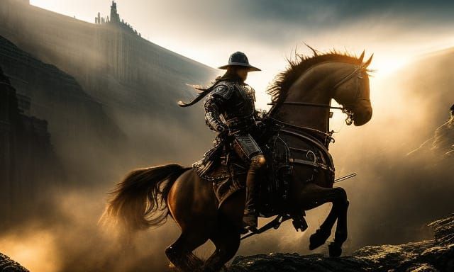 Armored Warhorse in Action: Cinematic Masterpiece