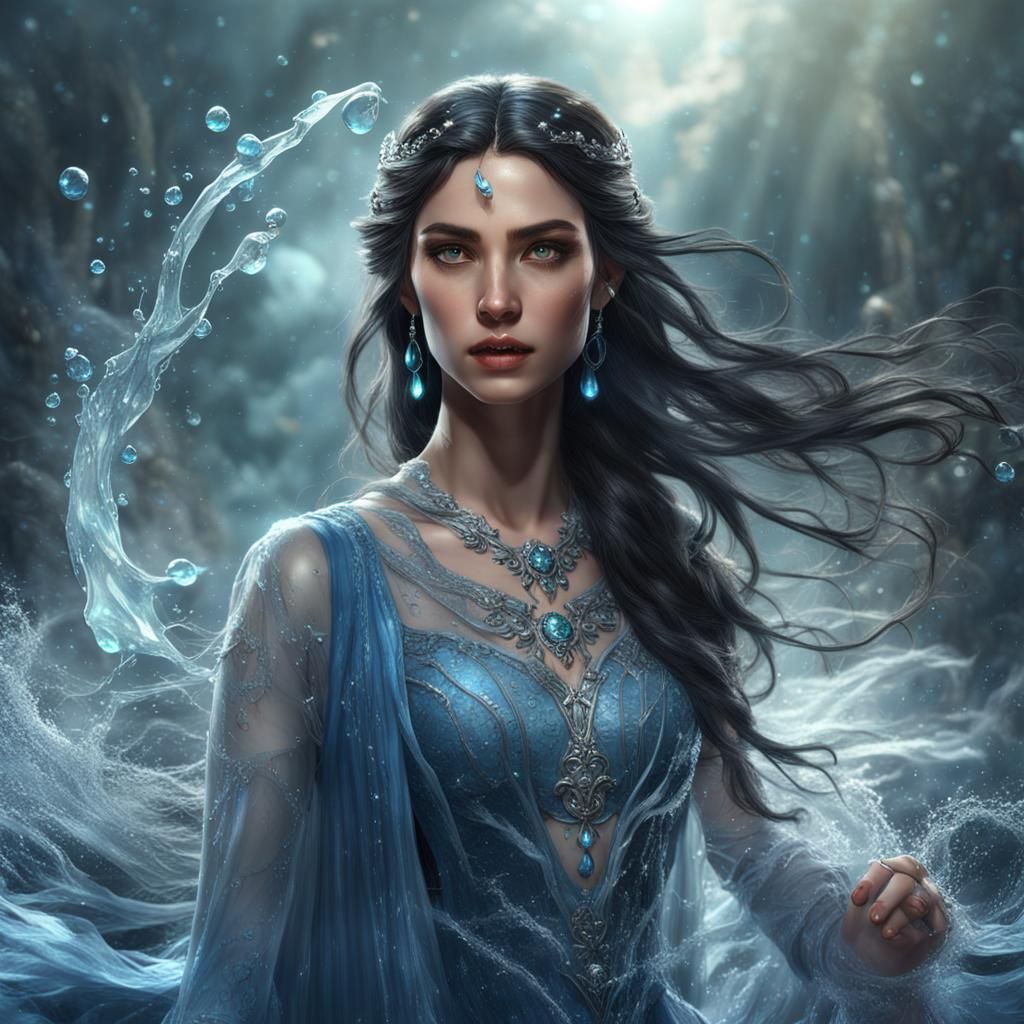 Water Elf Maiden with Water Powers