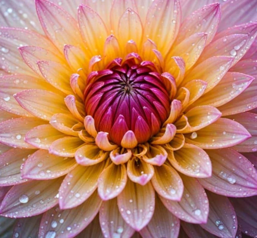 Vibrant Bioluminescent Dahlia Blooms in Soft Light