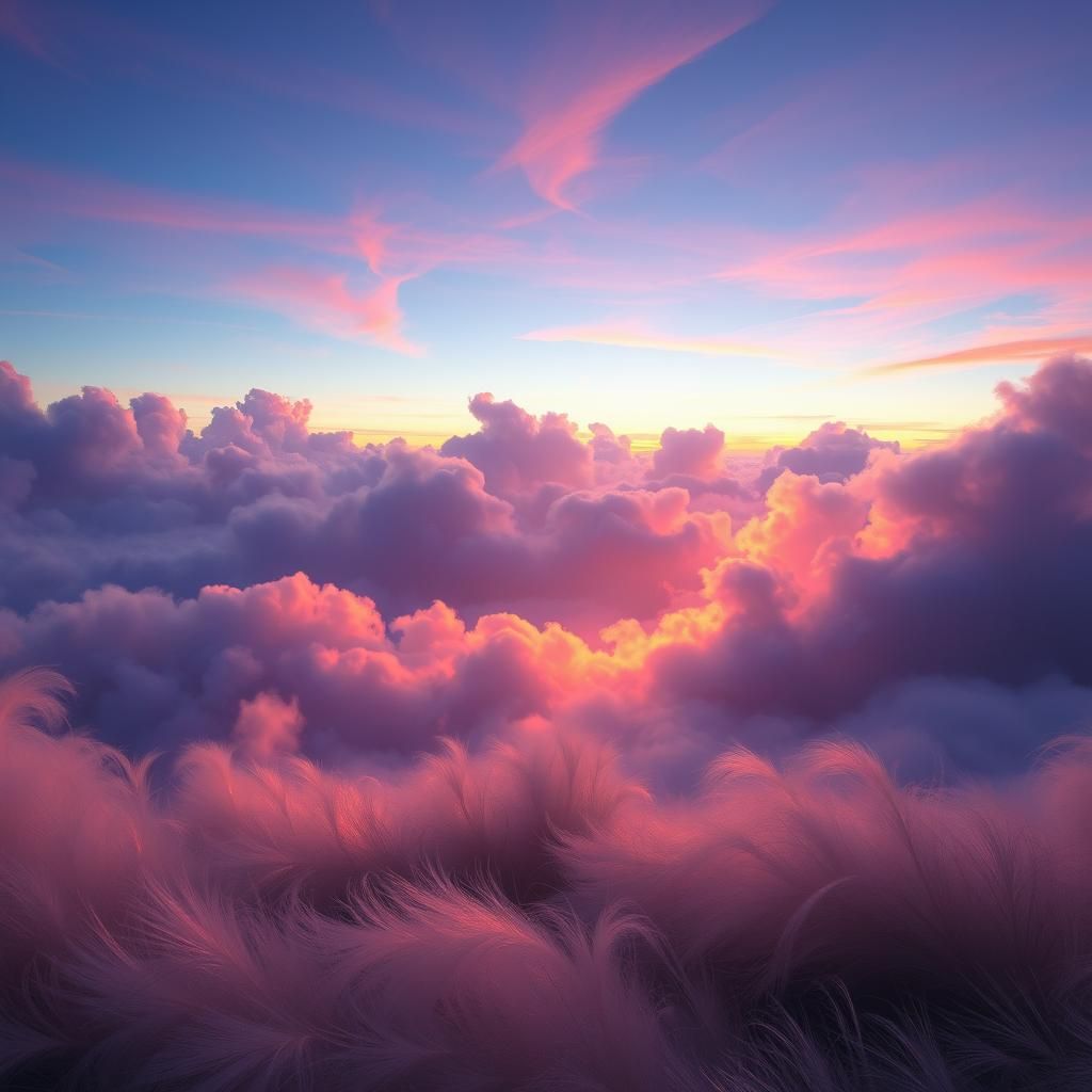 Ethereal Landscape with Twilight Colors in Surreal Style