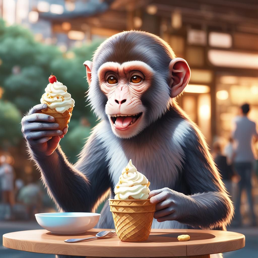 Monkey Loves Ice Cream