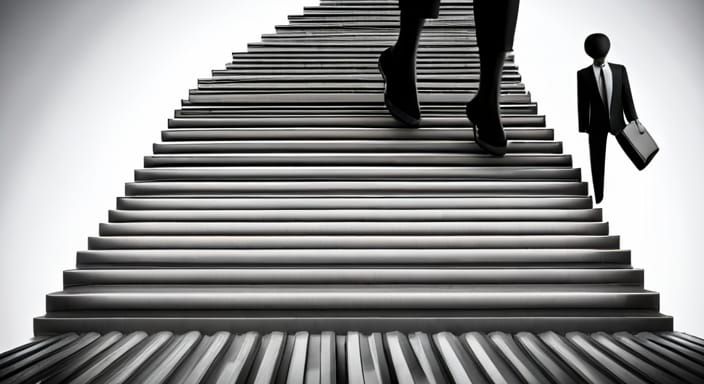 Alien on Cheese Stairs Optical Illusion