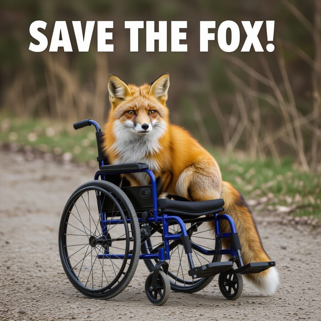 Fox in Wheelchair: A Plea to Save the Fox