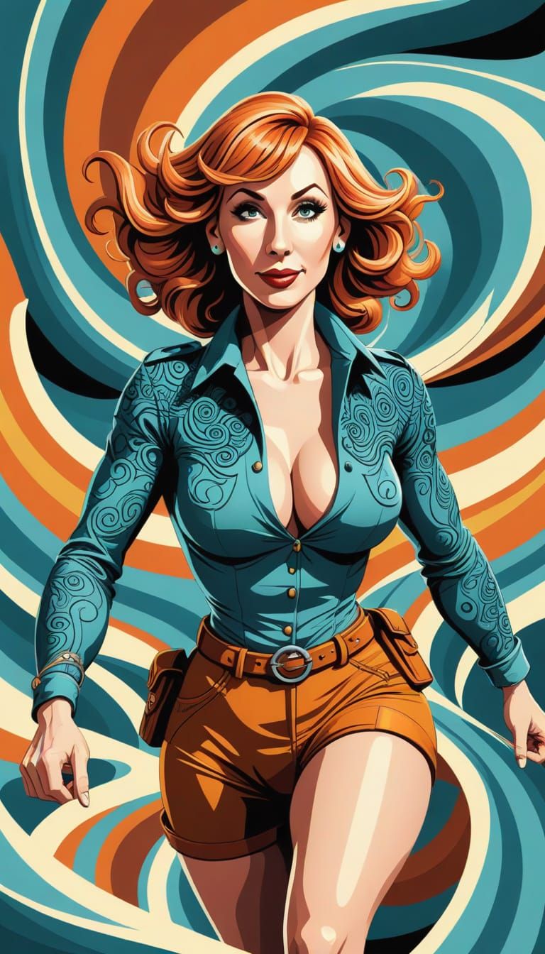 Adventurous Kari Byron in 50s Magazine Style