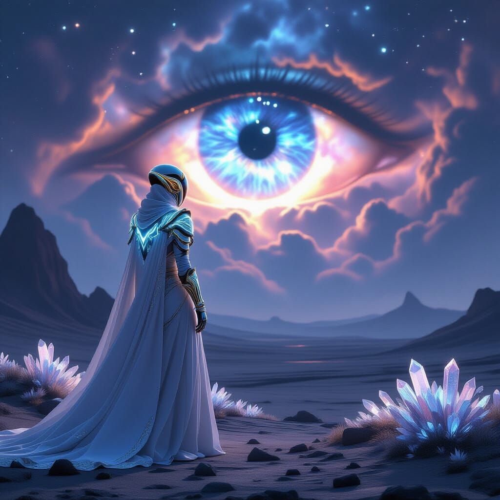 Bioluminescent Queen on Alien World, Hyper-Realistic