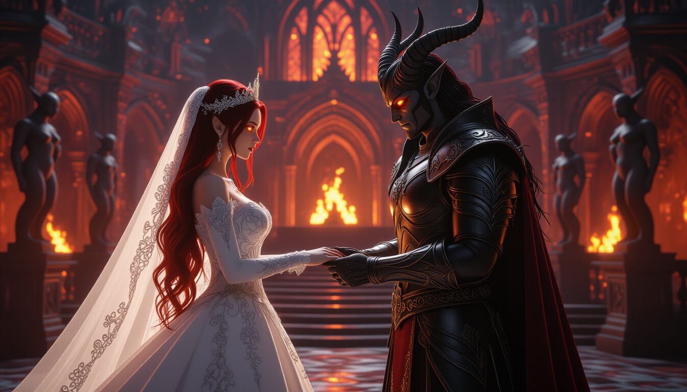 Demon Princess Marries Demon King in Fiery Palace