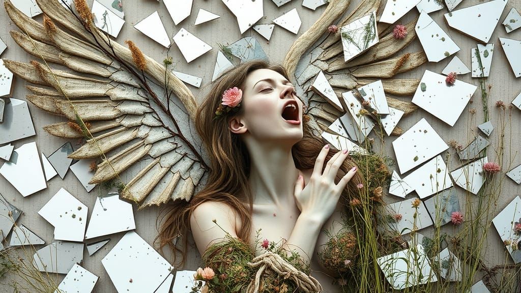 Primal Scream Shatters Mirrors in Bio Art Collage