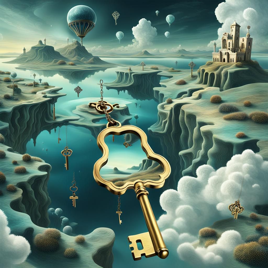 Dreamlike Keys in Surreal Digital Art