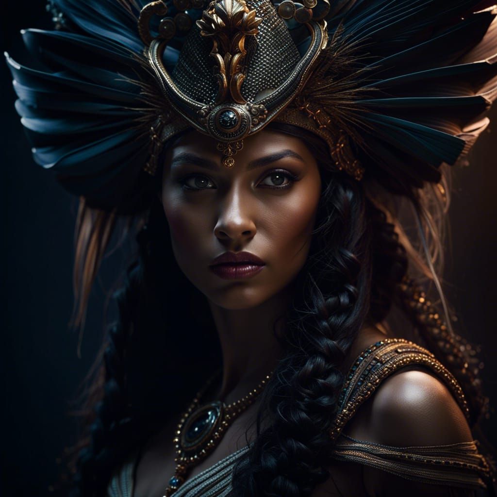 Surreal Angel Devil Creature in Dramatic Lighting