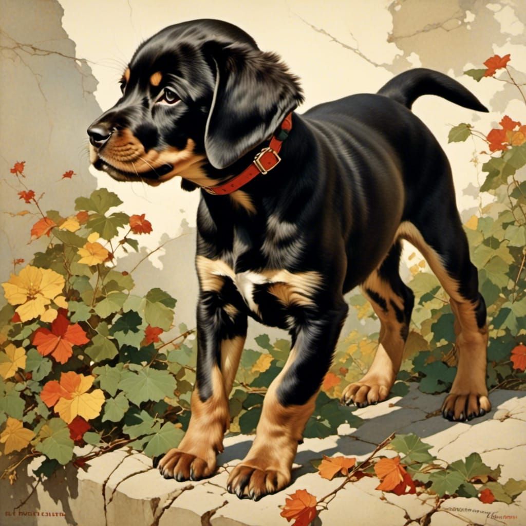<lora:Norman Rockwell:1.0> Puppy