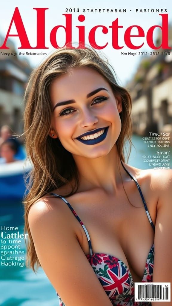 "AI-ddicted" swimwear magazine