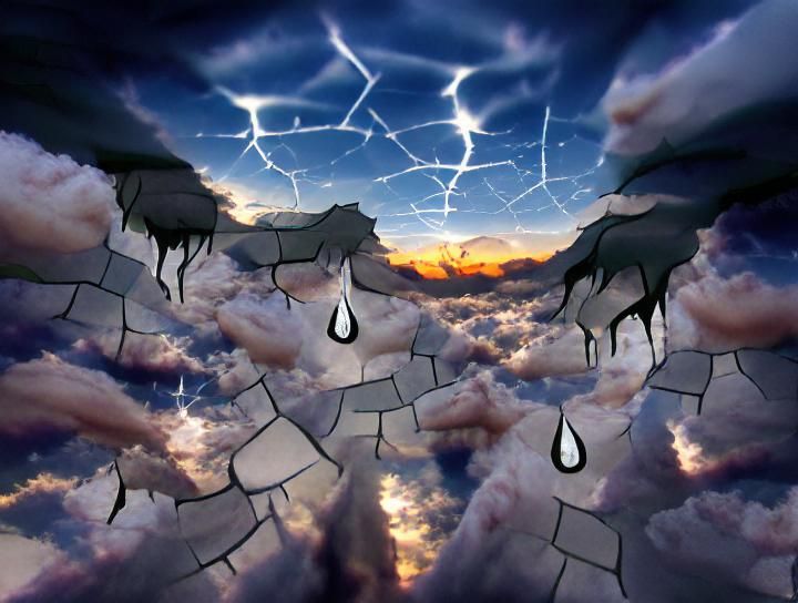 Mystical Sky Cracks Open, Tears Fall