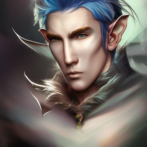 Hyperrealistic Elf Portrait with Dramatic Lighting