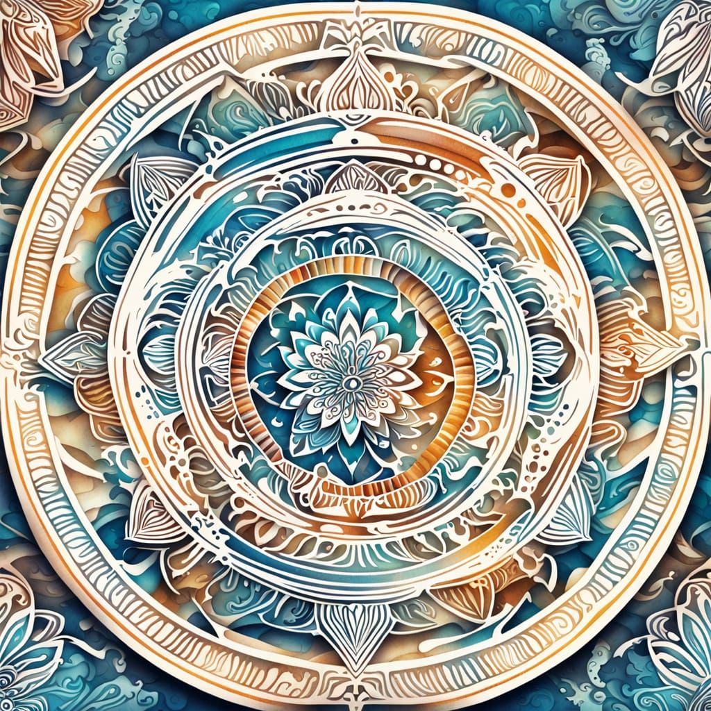 Digital artwork mimicking the style of sand art, depicting a...