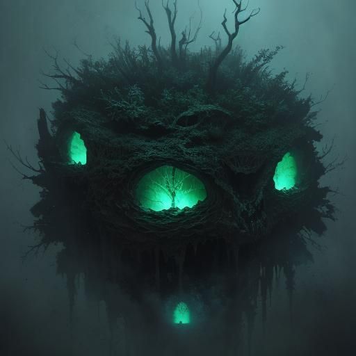 Eerie Bioluminescent Mold: Surreal Macro Photography