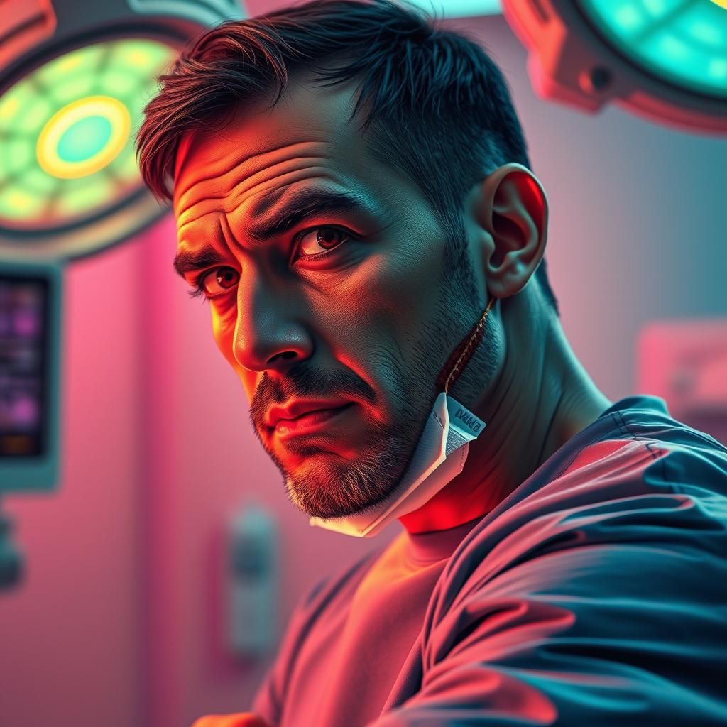 Hyper-Realistic Forearm Injury in Splash Art Style