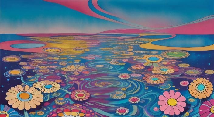 Kaleidoscopic Garden in Superflat Style