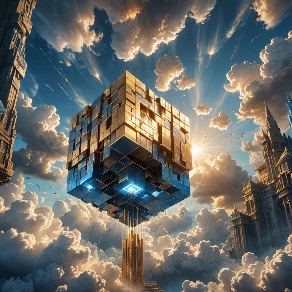 New Jerusalem Descends: A Radiant Matte Painting