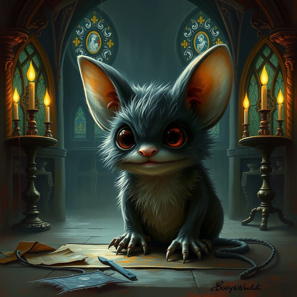 Gothic Gizmo in a Dark, Mystical Realm