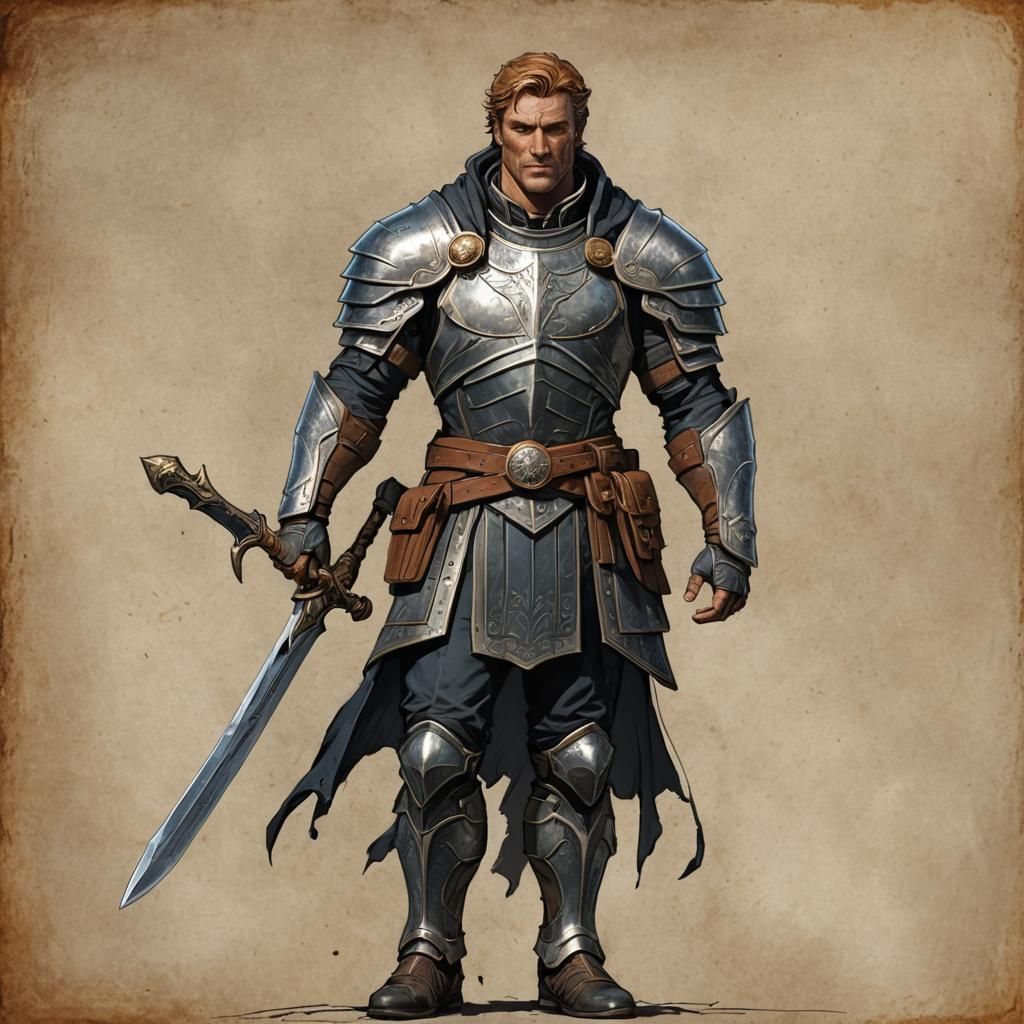 Thorne the Radiant Warrior: Ethereal Fantasy Portrait