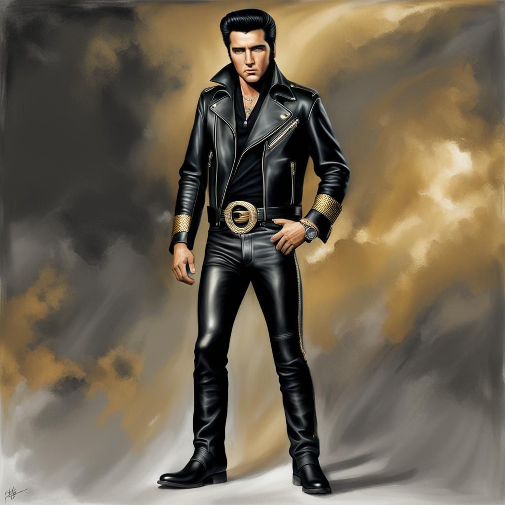 Elvis Inspired Digital Airbrush Art of Man