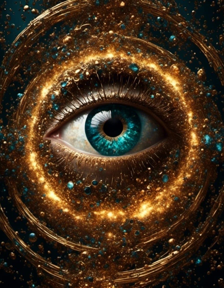 Infinite Eye Optical Illusion in Fine Detail