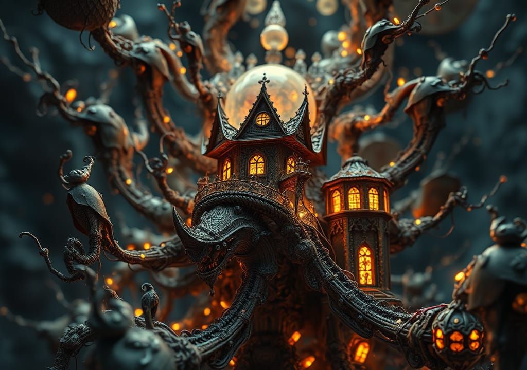 Surreal Abstract Pareidolia in Hyperrealistic Style