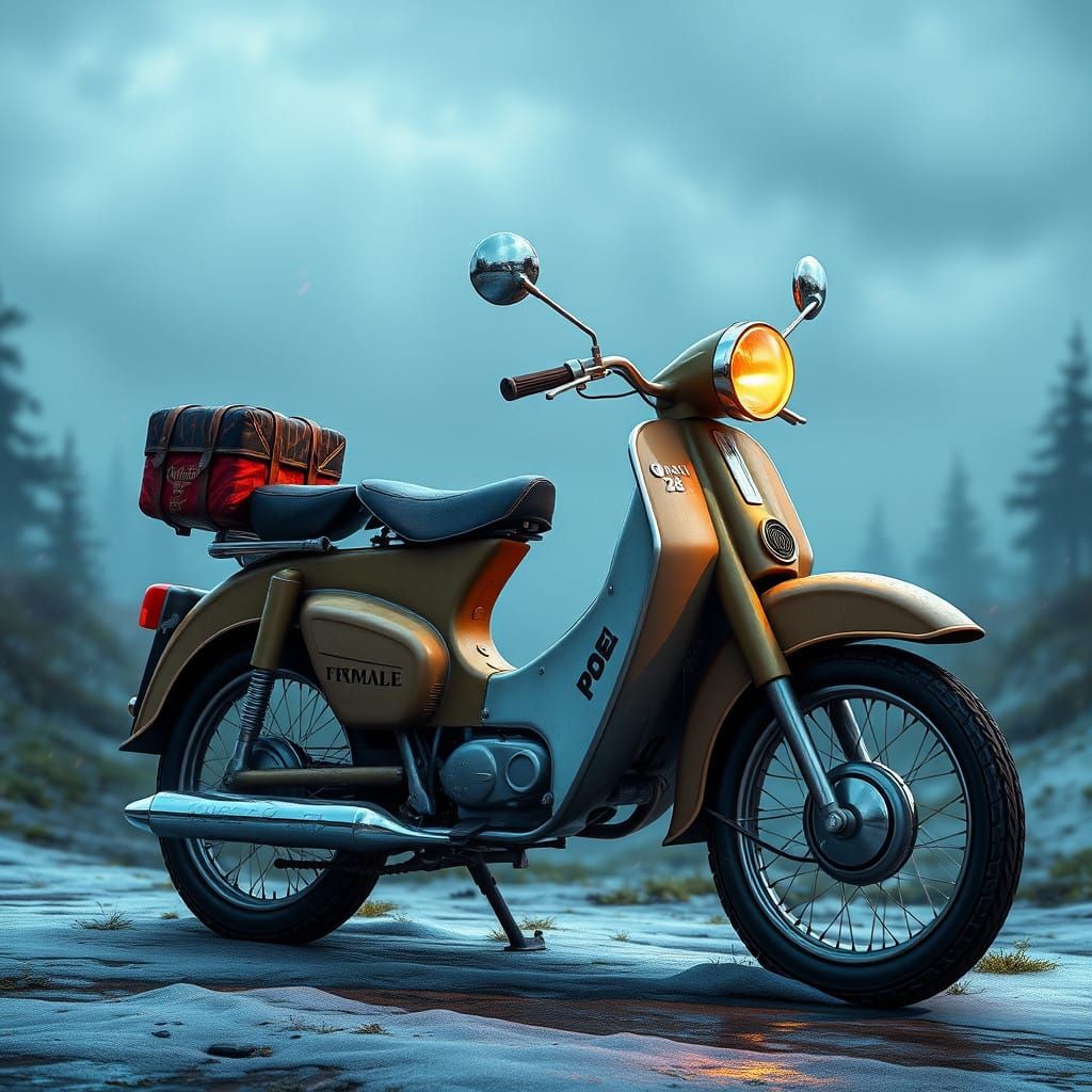 Retro Finnish Fantasy Moped