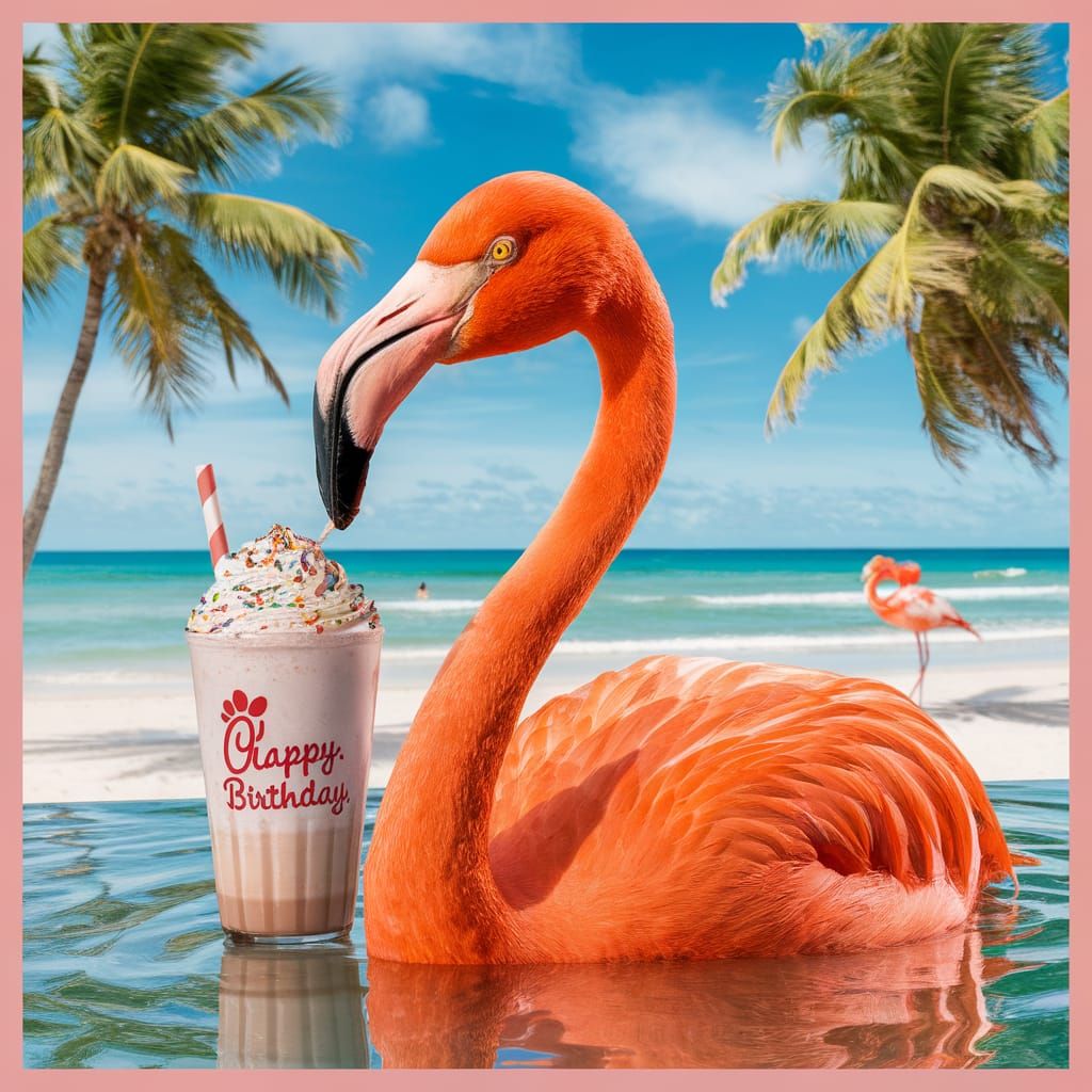Flamingo Celebrates Birthday on Miami Beach