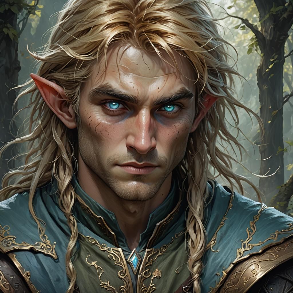 Elven Rogue Portrait in Fantasy Concept Art