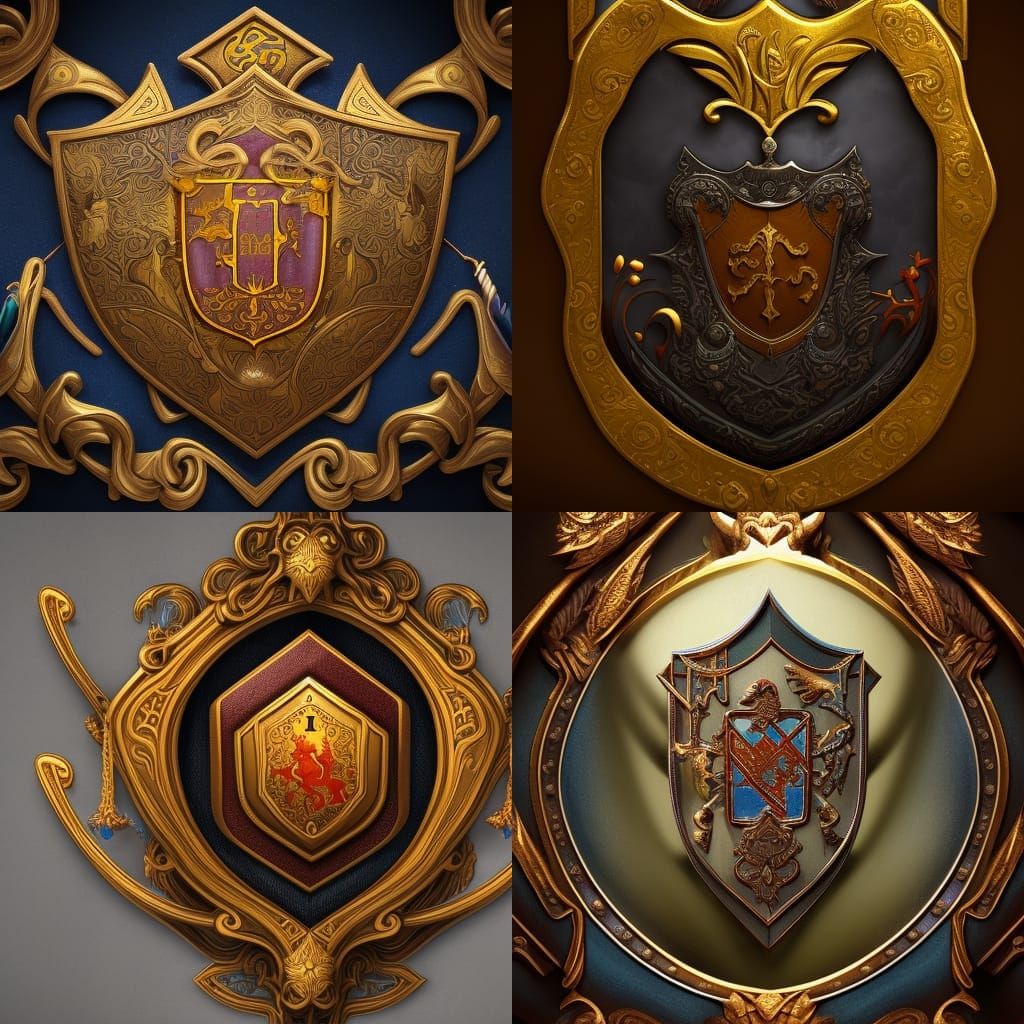 Thackeray Family Crest Amulet: Detailed Matte Painting