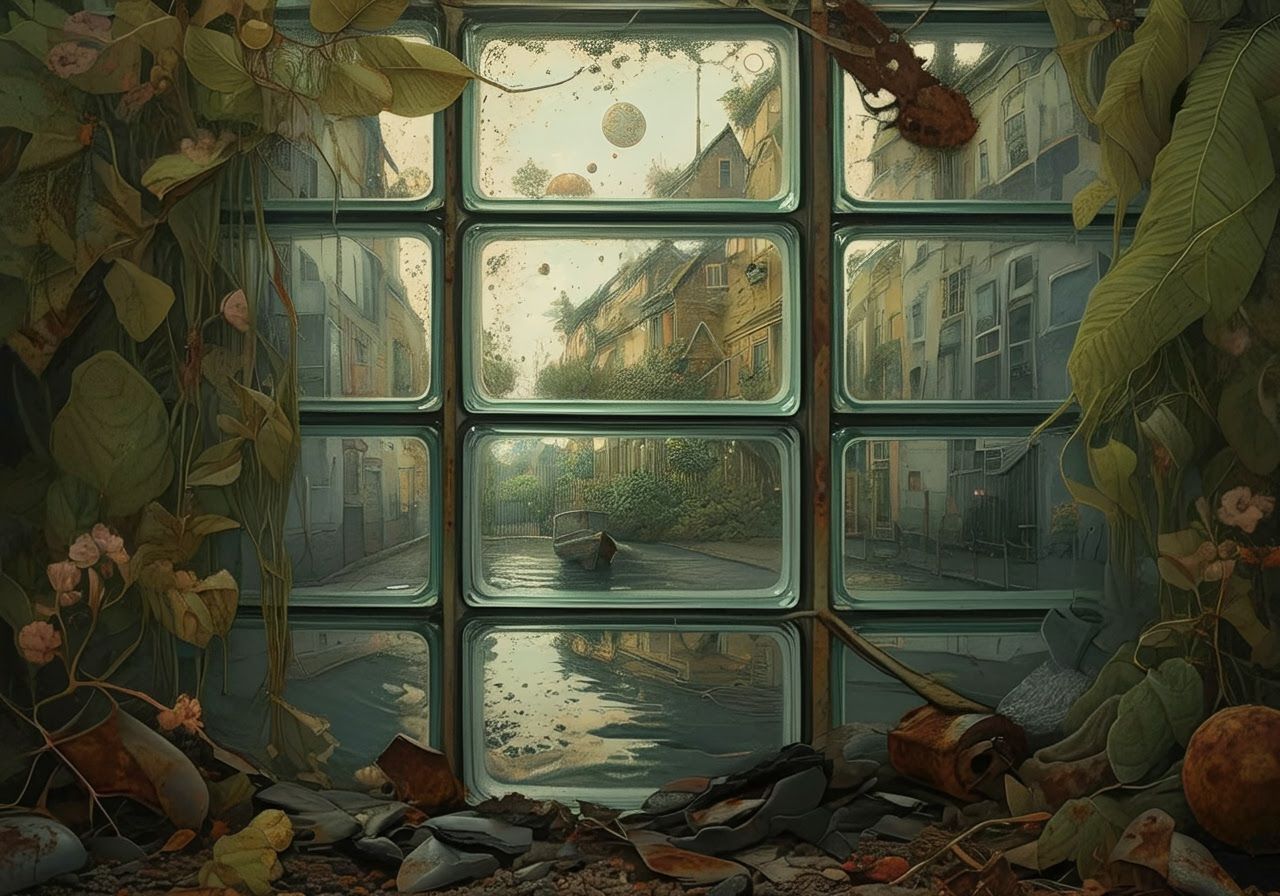 B is a B Filled with Otherworldly Life Charred and Rusty Rowscape