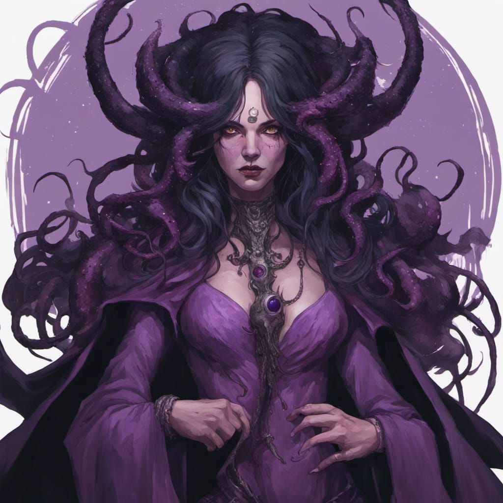 Hexblood Sorcerer with Night Hag and Mindflayer Traits