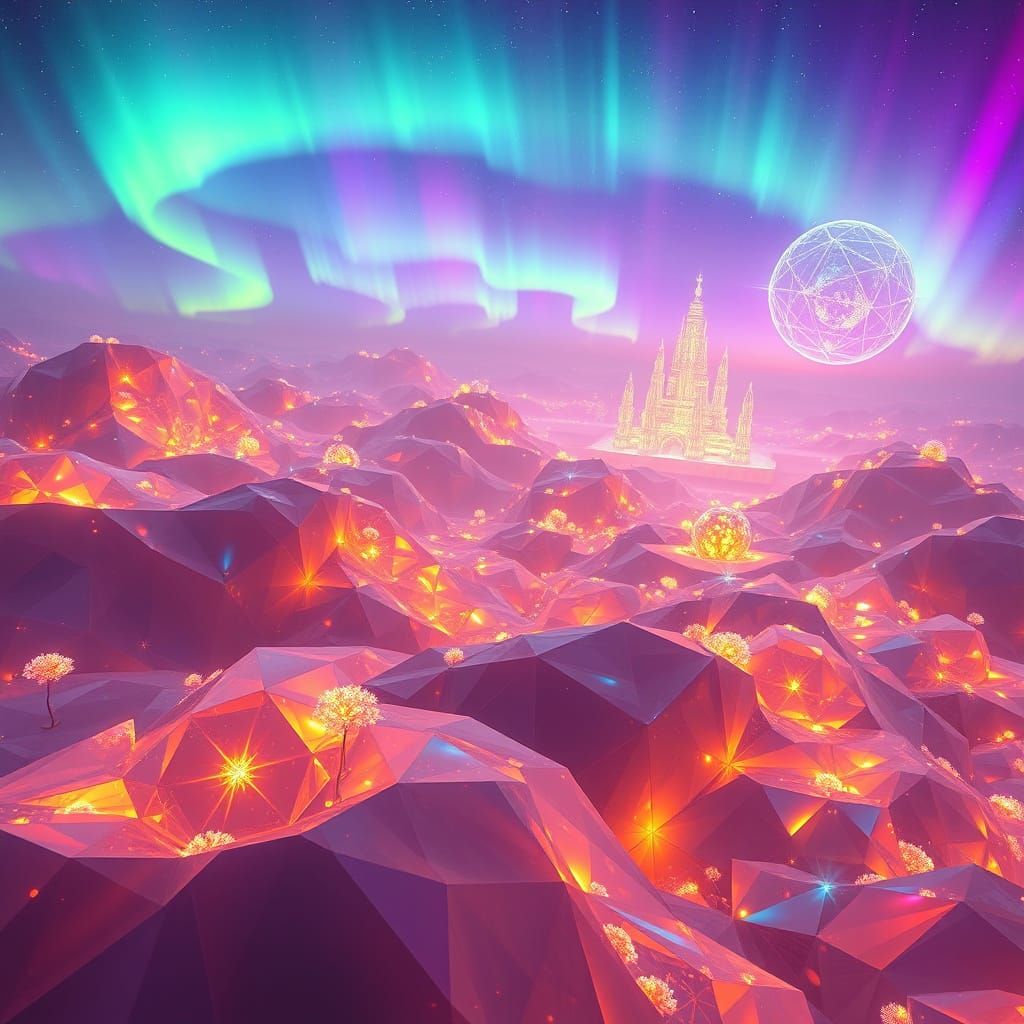 Dreamlike Tesseracts World in Ethereal Geometry