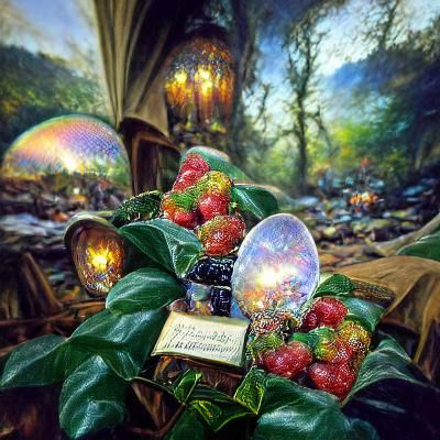 Glowing Berries and Fairy Lights in Fantasy Style