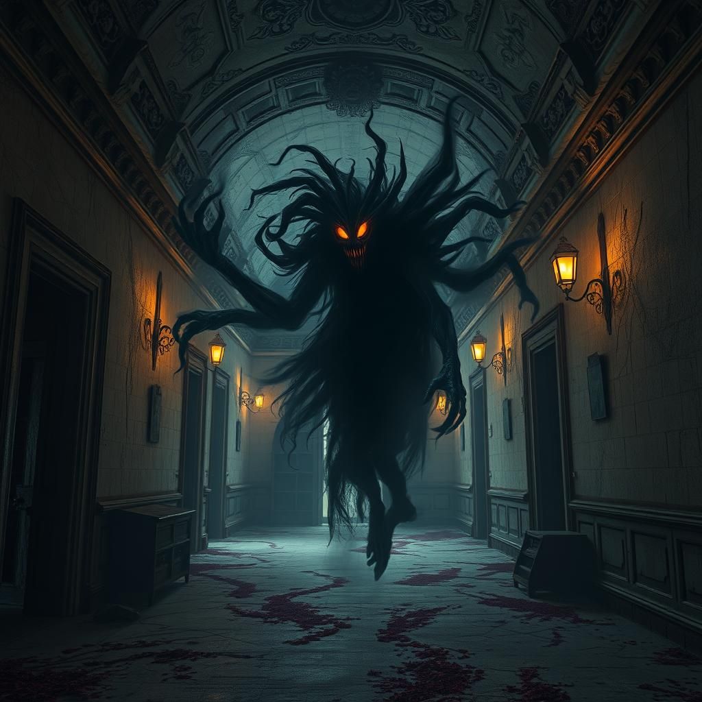 Spectral Entity Haunts Crumbling Asylum