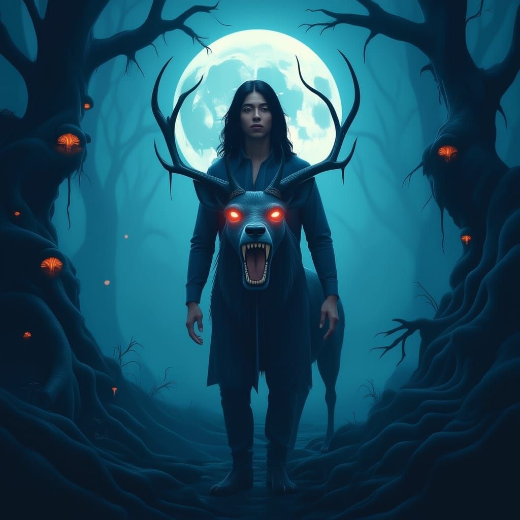 Creepy Deer Haunts Enchanted Forest