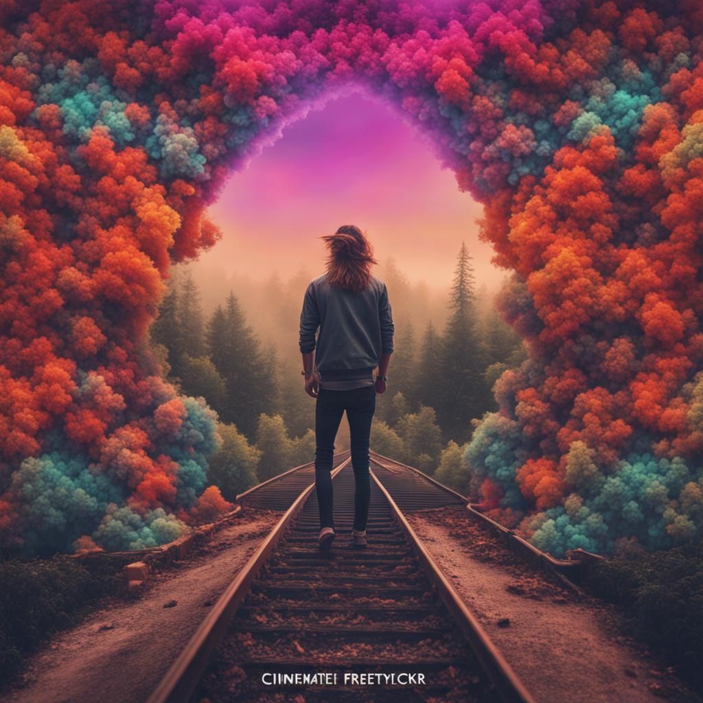 Indie Rock Album Cover with Lively Colors