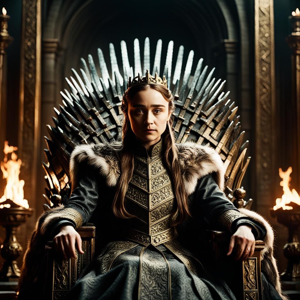 Shireen Baratheon on the Iron Throne, Cinematic Style