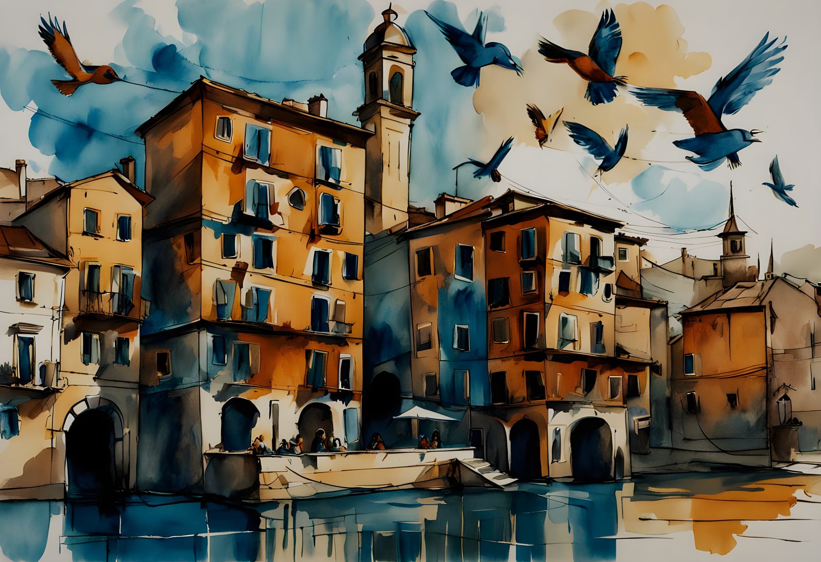 Cobblestone Streets: An 18th-Century Etching