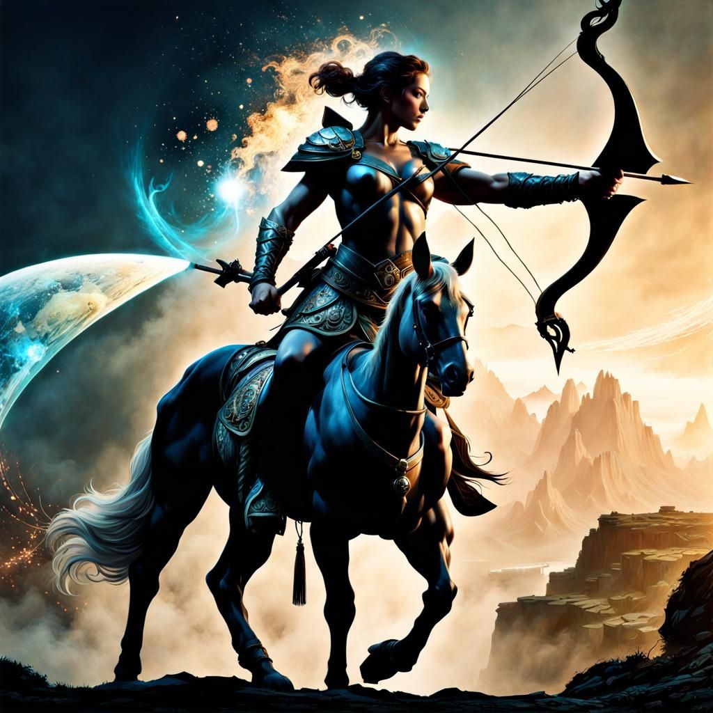 Chiron the Centaur Archer in Maximalist Style