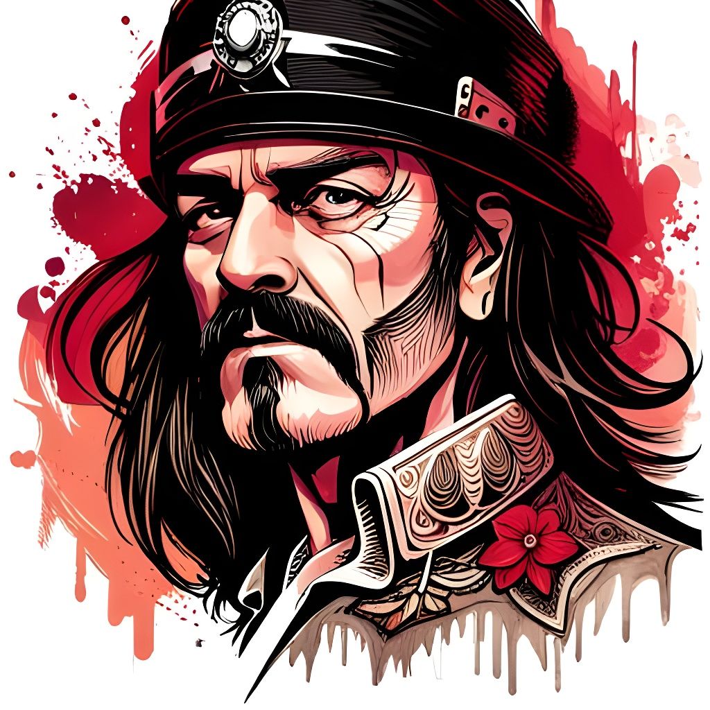 Lemmy Kilmister Digital Painting with Intricate Details