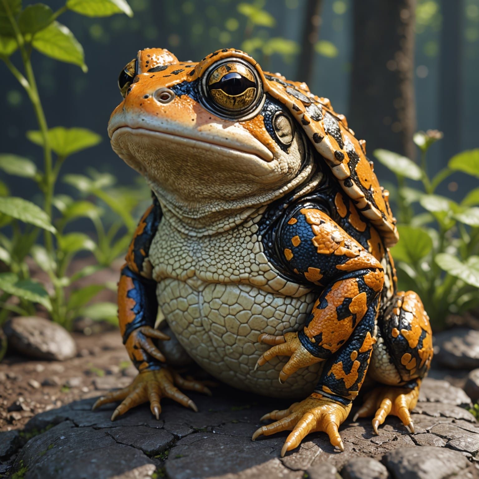 Digital Toad Concept Art in Anime Style