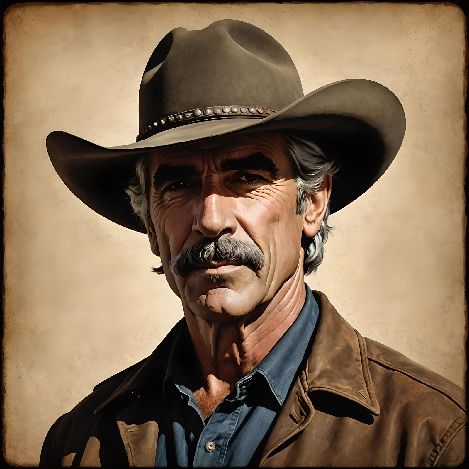 Western Portrait of a Man in Hat